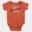 Total Damage Short Sleeve Baby Onesie in Orange Color